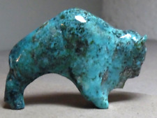 ZUNI FETISH F-5272 TURQUOISE BUFFALO BY STEWART QUANDELACY picture