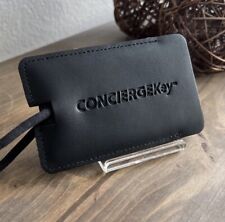 Exclusive American Airlines ConciergeKey Black Leather Elite Luggage Card Holder picture