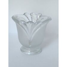 Clear & Frosted Glass Vintage Candleholder picture