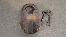 Rare Antique Colorado State Penitentiary Jail Lock with 2 Keys picture
