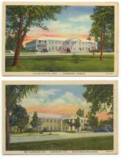 Clewiston FL - Clewiston Inn Lot of 2 Linen Postcards Florida picture