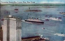 Postcard Incoming Steamship Lower Bay New York City NY c.1907-1915         K-579 picture