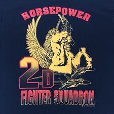 Vtg ‘96 2D 2nd Fighter Squadron Men’s Med Short Sleeve Black T-Shirt Air Force picture