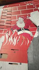 Vintage cardboard fireplace christmas 1960's picture