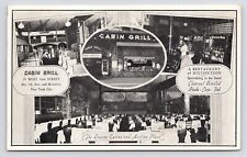 c1940s Cabin Grill Restaurant Interior West 33rd St New York City NY Postcard picture