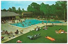 Venice FL Royal Coachmen Resort Campground Pool People Sarasota Vintage Postcard picture