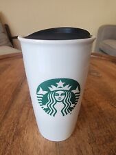 RARE 2016 Starbucks Ceramic Tumbler Coffee Cup Tea Mug | 12oz | Lid | Order Form picture