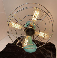 Repurposed Upcycled Art Lamp Light Made from Vtg Eskimo Fan Architectural Retro picture