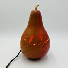 Meadowbrooke Gourds Hand-Crafted Gourd Lamp Christmas Lights up 10” USA Made picture