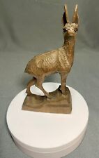 Chamois Black Forest Hand Carved wood VTG Detailed 6.75” Tall 3.5” Wide Treen picture