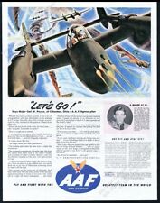 1944 AAF USAF recruiting recruitment WWII US plane vs Germans vintage print ad picture
