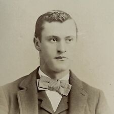 Antique Cabinet Card Photograph Handsome Young Man Tie Lebanon OR ID Ainsworth picture