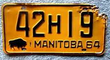 1964 Manitoba License Plate 42H19 gprc1 picture
