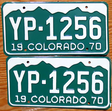 1970 Colorado License Plate Number Tag PAIR Plates picture