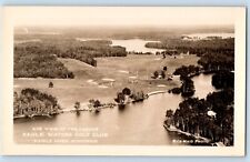 Eagle River WI Postcard RPPC Photo Air View Of Eagle Waters Golf Club c1940's picture