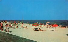 Lavallette New Jersey Beach and Boardwalk Vintage Standard Postcard Posted 1961 picture