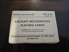 October 1979 US Army Aircraft Recognition Playing Cards Deck 44-2-6 Military  picture