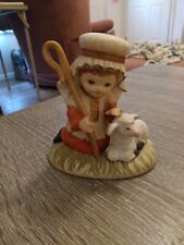 Home Interiors Shepherd Boy & Lamb Figurine #5257 4 Inches Tall picture