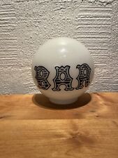 Vintage “BAR” White Milk Glass 6” Globe Lamp Shade 3.25” Fitter  picture