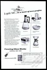 1953 Chemex coffee pot Pyrex server photo Corning Glass Works vintage print ad picture