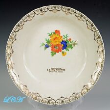 RARE antique STANTON NEBRASKA colorful bowl w/ J. C. NITZ HARDWARE advertising picture