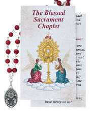 Blessed Sacrament Chaplet w How to Prayer Card Jesus Christ Devotional picture