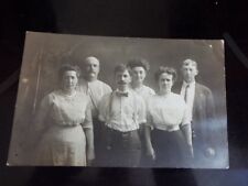 Group Men Women Serious Expressions Handlebar Moustache Vintage Real Photo PC picture