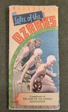 Vintage 1950's LAKE OF THE OZARKS Missouri Travel Road Tourist Map Bagnell Dam  picture
