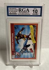 1990 Marvel Series 1 Captain America Vs Wolverine #115 Card RGA 10 GM NEW CASE picture