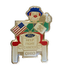 Ford VFW Ohio Help Fight Cancer Pin Vintage Collectible 1” picture