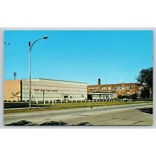 Postcard WI West Bend High School picture
