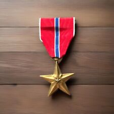 Vintage US Military Full Size Bronze Star Medal WW2 Era * circa 1940's picture