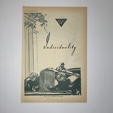 Vintage 40s European Print Advertisement 1949 Alvis Individuality Autocar picture