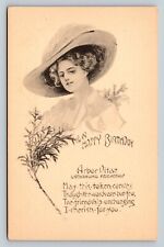 A Happy Birthday Poem by Arbor Vitae - Unchanging Friendship VINTAGE Postcard picture