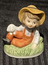 Vintage Bomboniere Imbrogiano Child with Dog figurine picture
