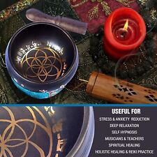 Tibetan Singing Bowl Set Easy to Play Handcrafted Meditation 7 Chakra Healing picture