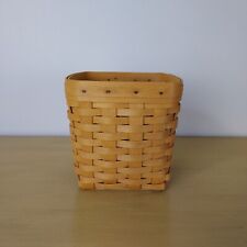 1998 Longaberger Vintage Woven Square Storage Basket 6 1/2