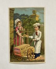 Gilbert Graves Victorian Trade Card White Lustre Corn Delivery Boy 1882 Calendar picture