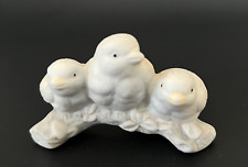 JSNY Vintage Figurine Three White Birds on a Branch picture