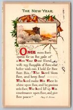 eStampsNet - Postcard Holiday New Year, Mary Brine Poem Publisher E. Nister 1912 picture