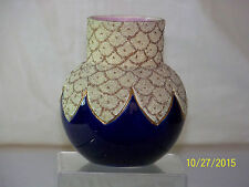 Antique c19th Century Thomas Forestor & Sons Majolica Cobalt Blue Vase picture