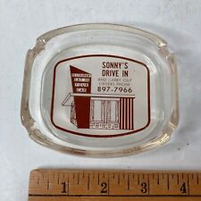 Vintage Sonny's Drive In Restaurant Glass Ashtray - Early Fast Food Ashtray picture