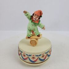 Vintage 1990s Circus Clown Musical Figurine Send In the Clowns 6.5