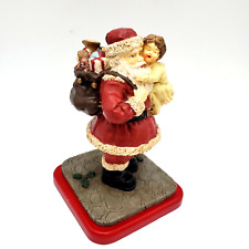 VTG 1991 Kurt S. Adler SANTA WITH BAG TOYS HOLDING CHILD Christmas #4045 of 7500 picture