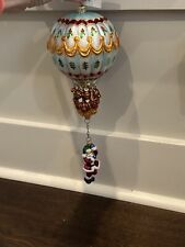 Radko Two-Piece Hang On ‘Til Christmas Santa Hot Air Balloon Christmas Ornament picture