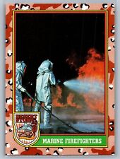 1991 Topps-Desert Storm #74 - Marine Firefighters picture