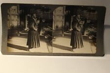 STEREOVIEW JAPAN #24 WATCHMAN KURODANI MANASTERY KYOTO 1910 STEREO-TRAVEL CO  picture