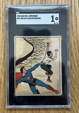 1940 Superman #41 Roller Coaster Rescue Gum Inc. SGC 1 picture