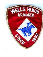 Vintage WELLS FARGO ARMORED Patch Since 1852 Unused picture