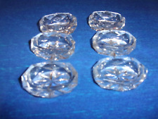 Set Of 6 Vintage Crystal Cut Glass Salt Cellars Salt Dips picture